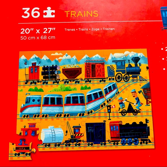 🎉2X HP🎉Trains Floor Puzzle - 20” x 27” 36 Pieces - Picture 6 of 13